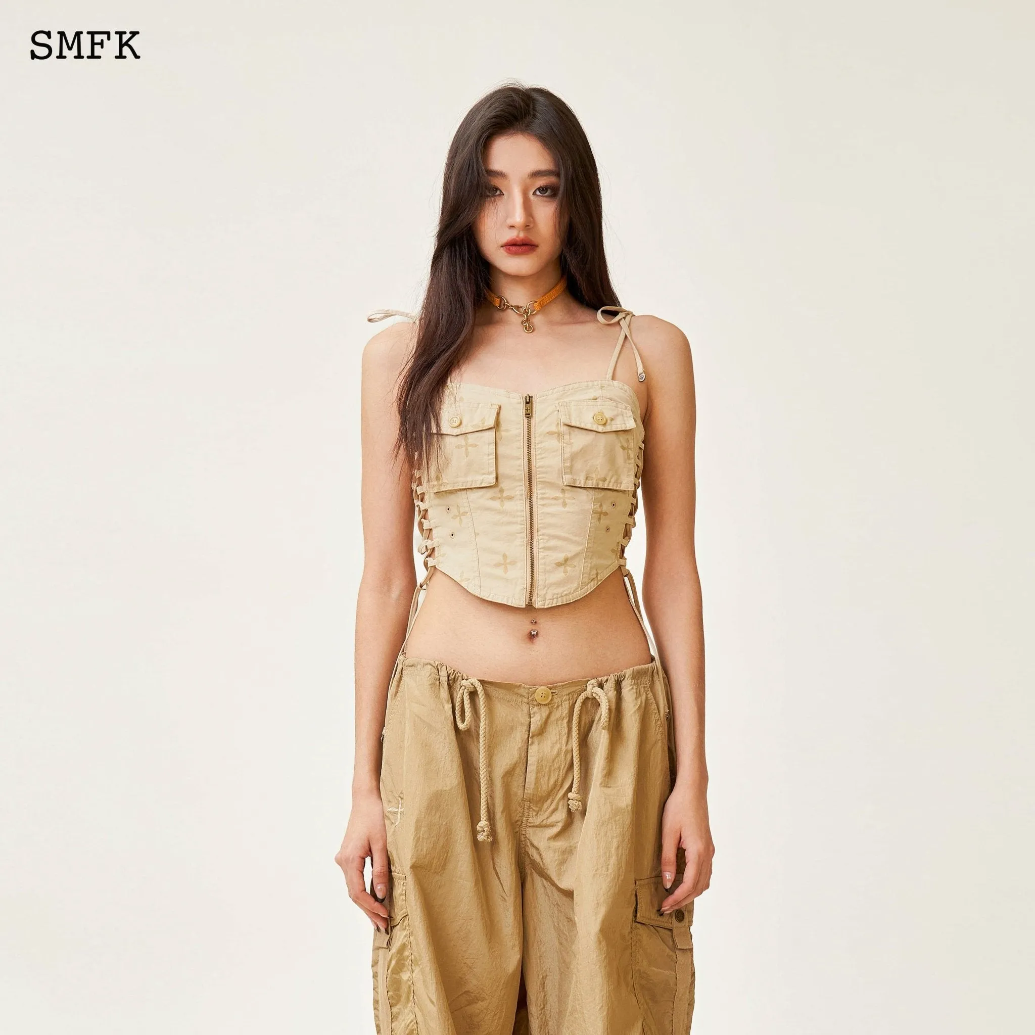 Ancient Myth Golden Snake Hunting Paratrooper Pants