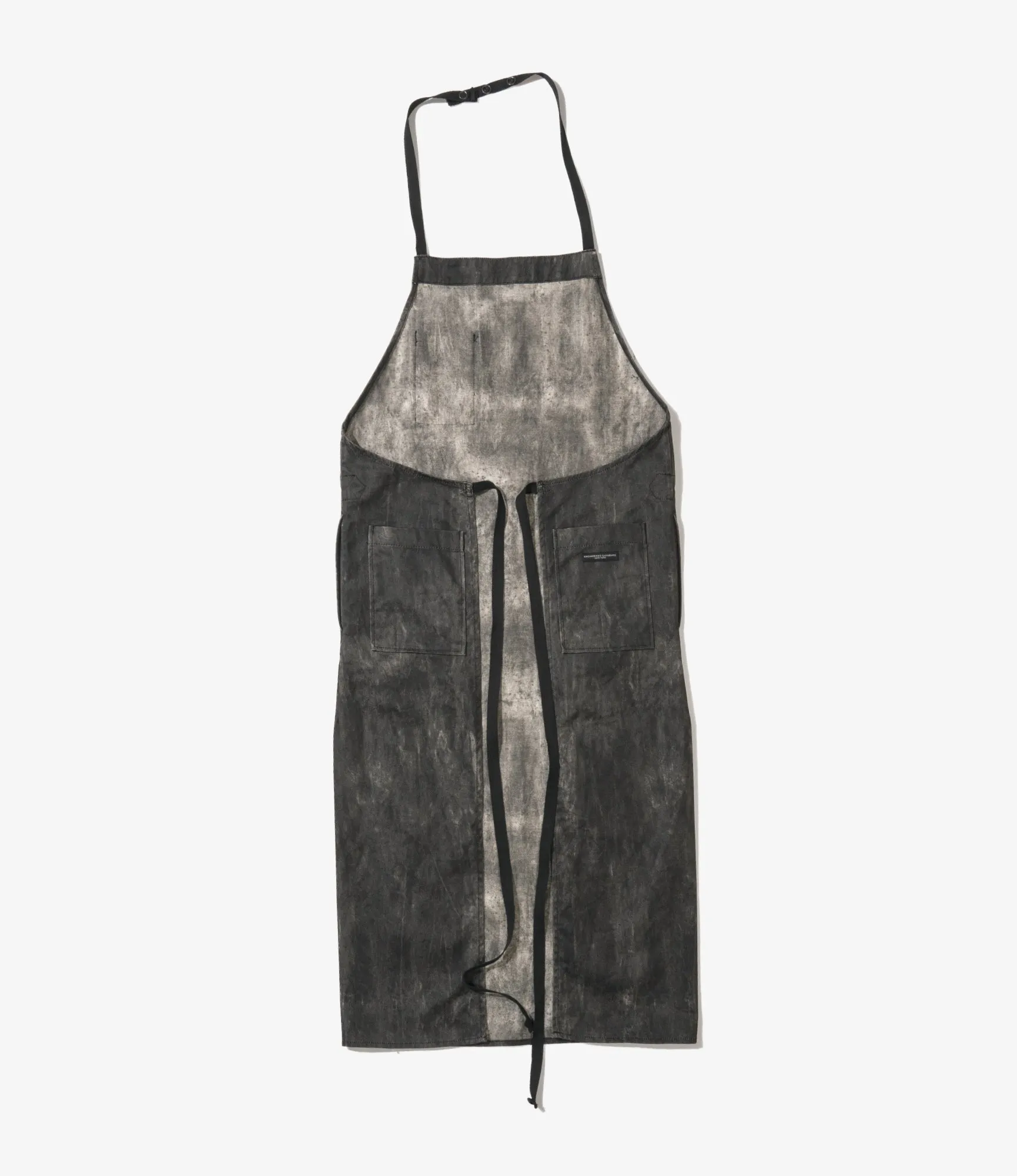 Apron – Black Distressed Print Cotton