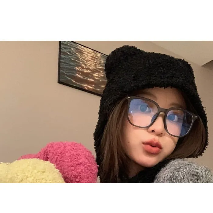 Bear Ear Knit Bonnet Hat