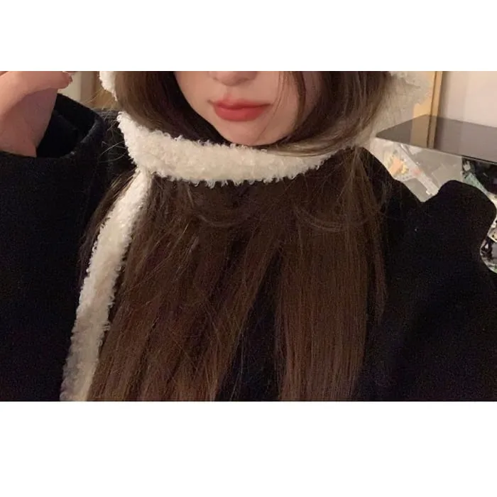 Bear Ear Knit Bonnet Hat
