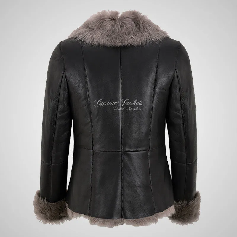 BILBAO Ladies Black Vizon Toscana Sheepskin Jacket