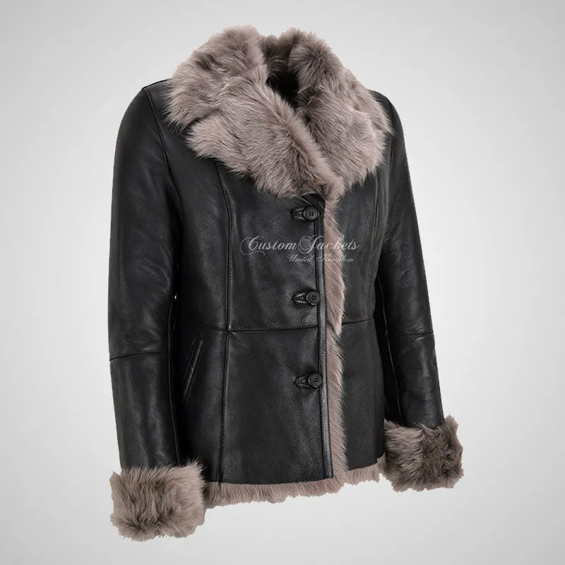 BILBAO Ladies Black Vizon Toscana Sheepskin Jacket