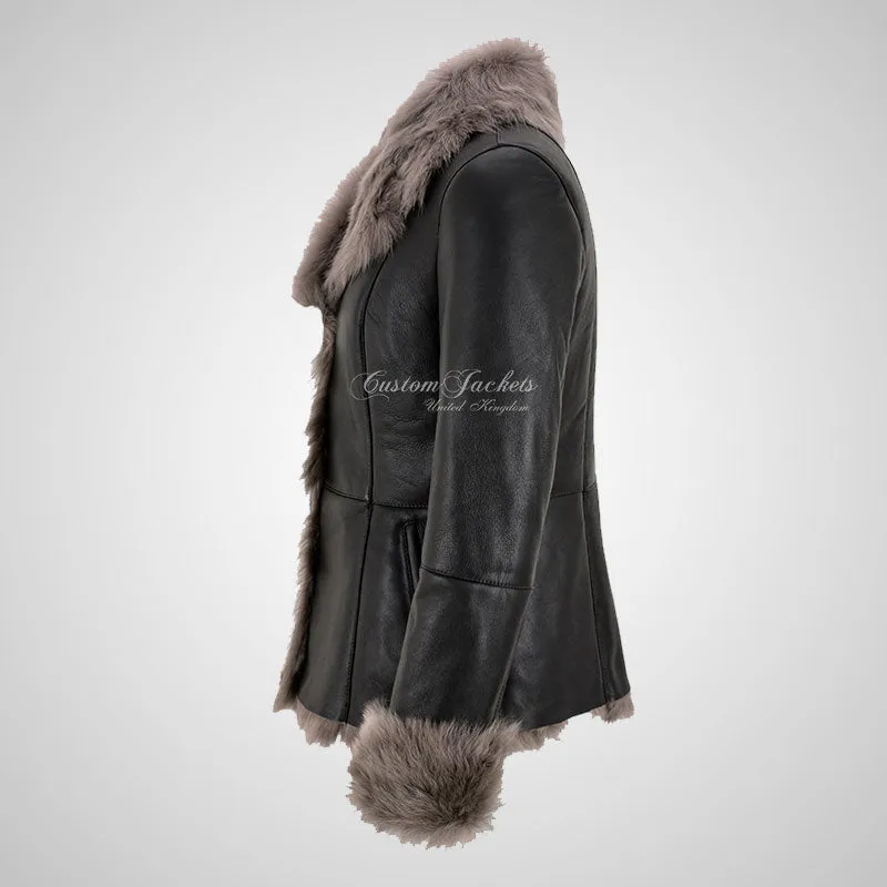 BILBAO Ladies Black Vizon Toscana Sheepskin Jacket