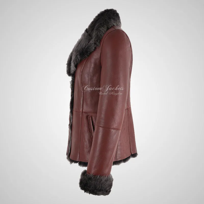 BILBAO Ladies Bordeaux Toscana Sheepskin Jacket