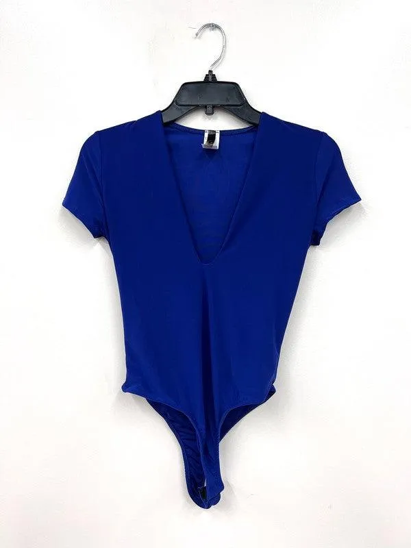 deep v short sleeve bodysuit