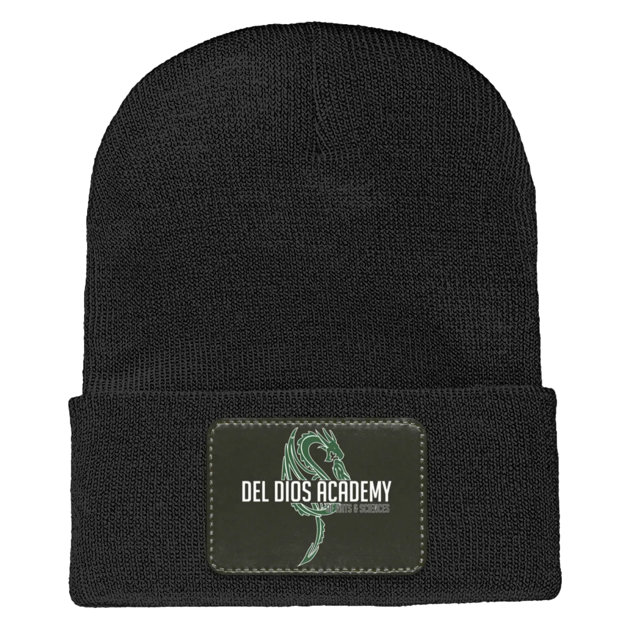 Del Dios Academy On Demand-1501 Yupoong Adult Cuffed Knit Beanie - Rectangle Patch