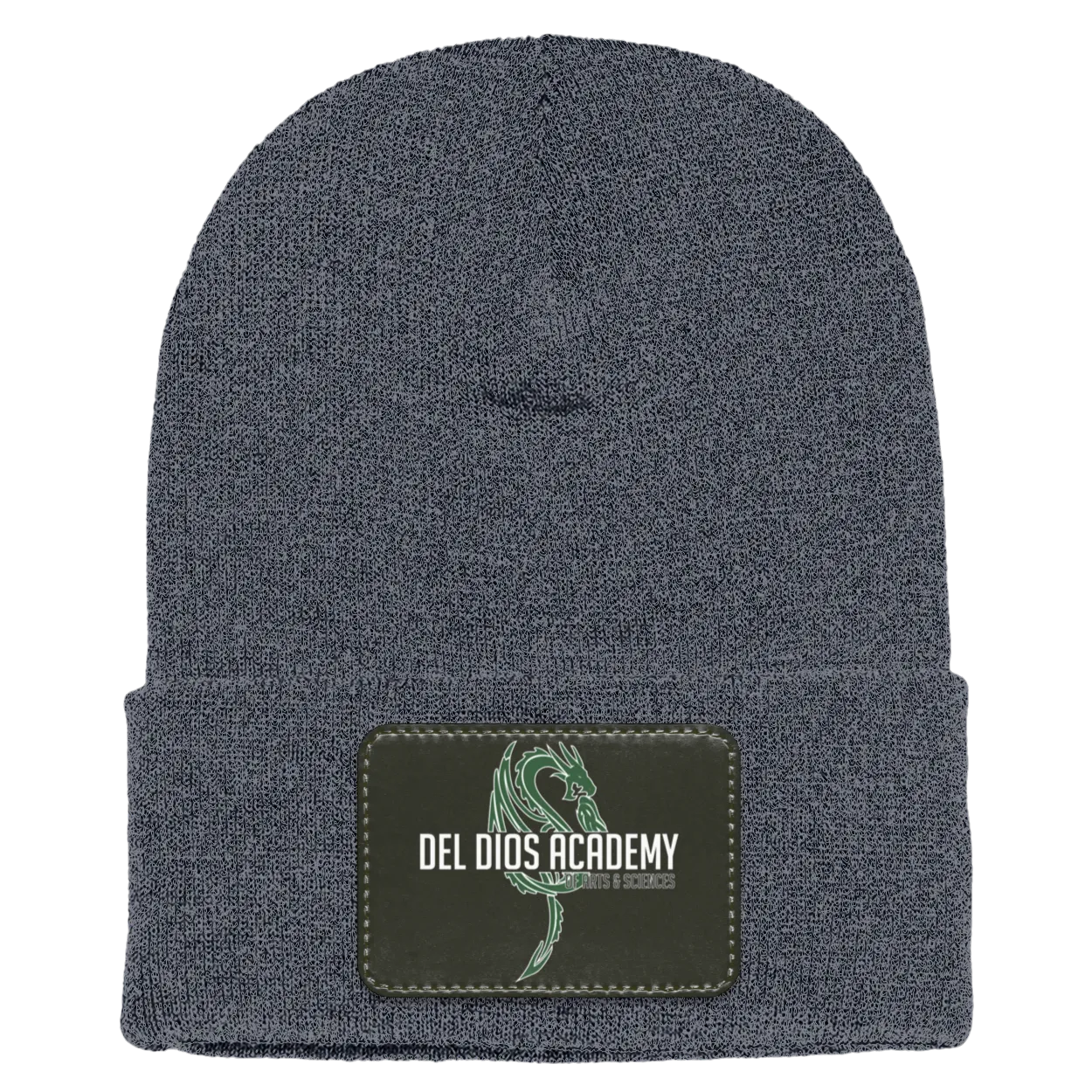 Del Dios Academy On Demand-1501 Yupoong Adult Cuffed Knit Beanie - Rectangle Patch