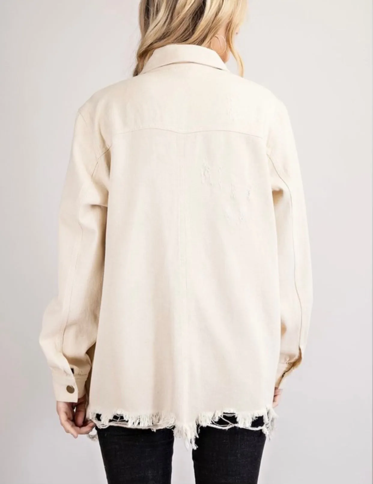 DISTRESSED HIGHT LINE SHACKET
