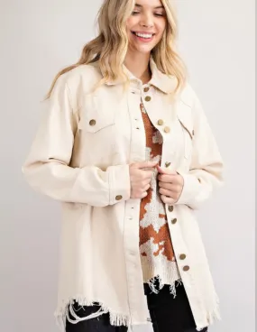 DISTRESSED HIGHT LINE SHACKET