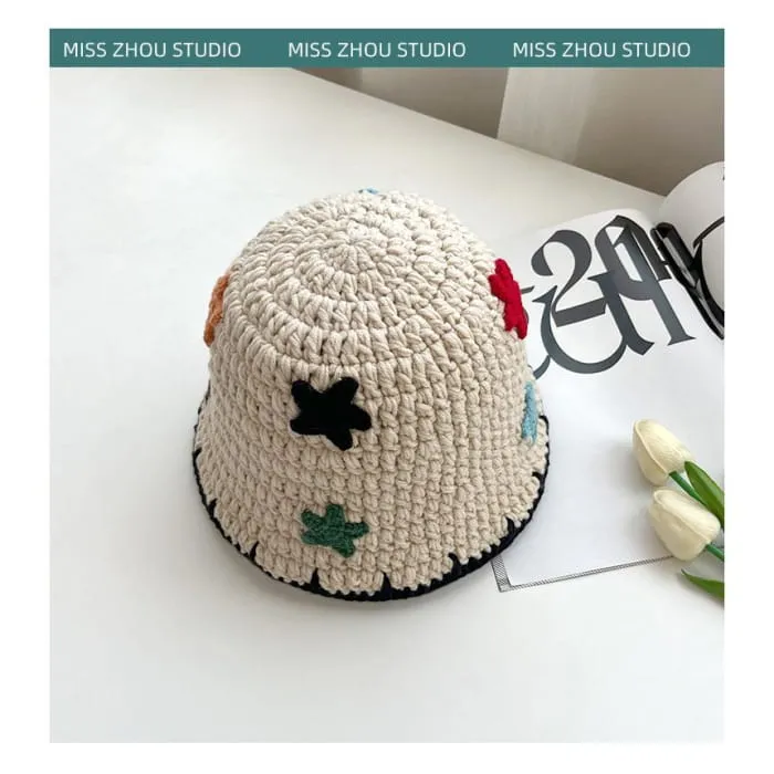 Floral Knit Cloche Hat