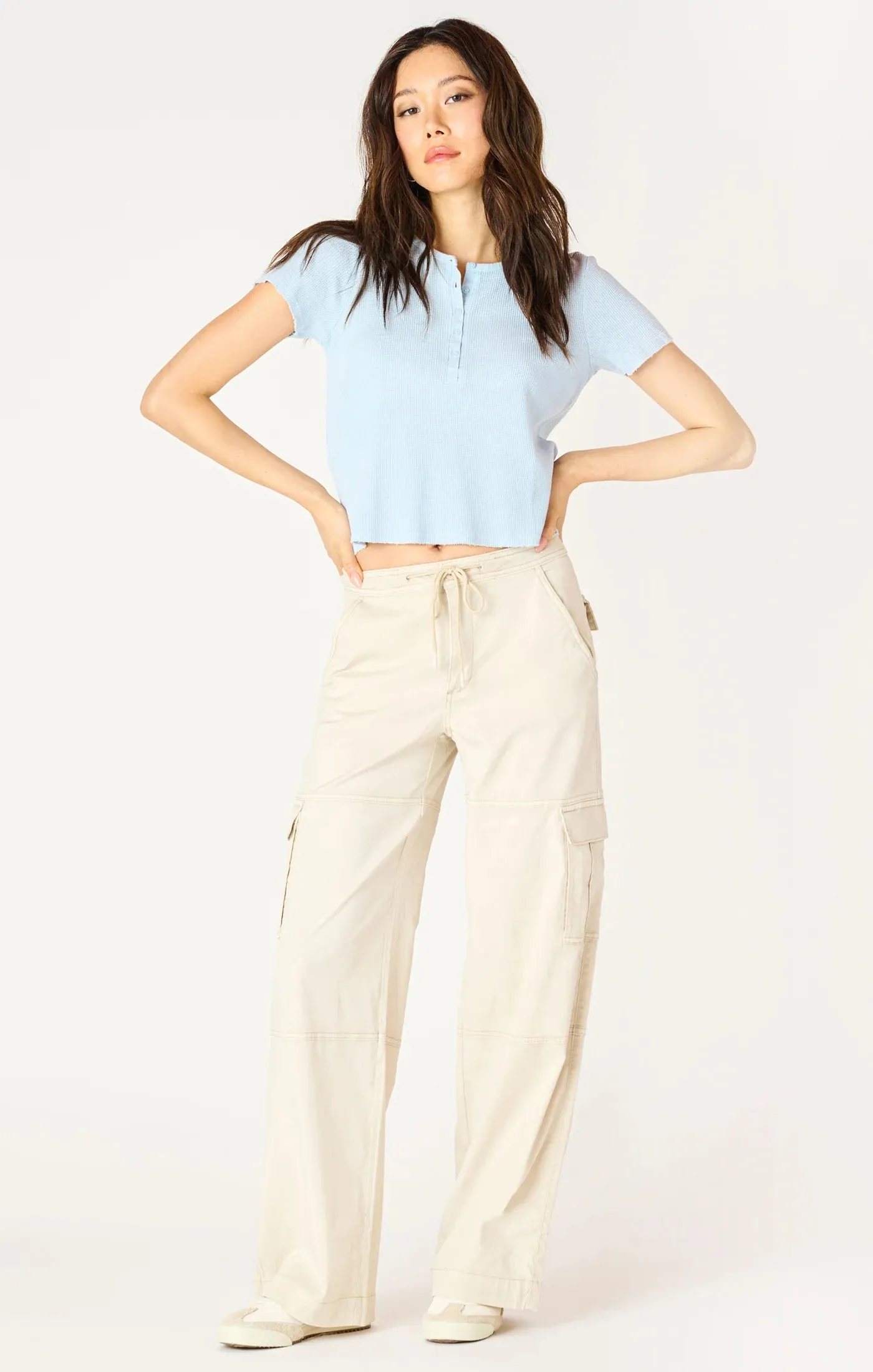 FLUID CARGO PANTS "CREAM BEIGE"