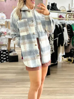 Grey Plaid Shacket