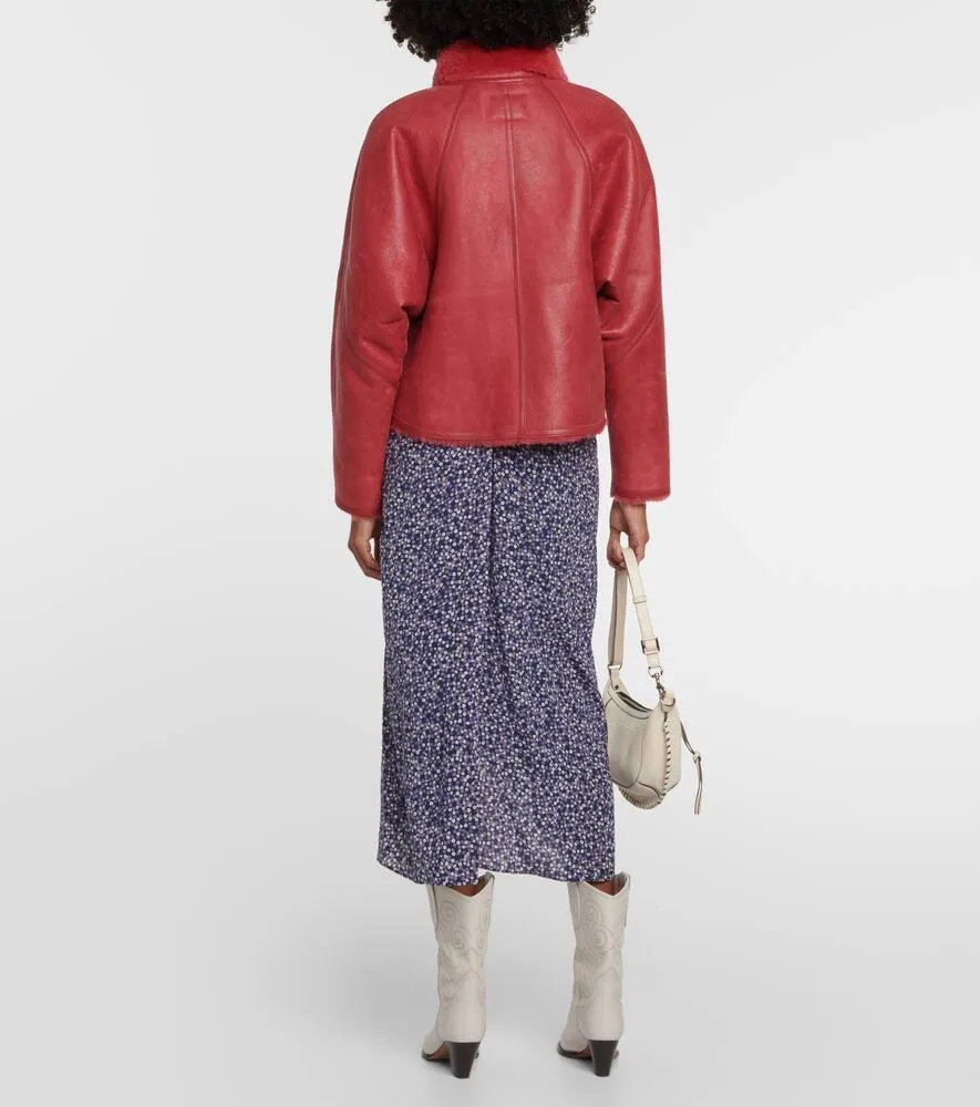 Isabel Marant Acassy shearling-trimmed leather jacket