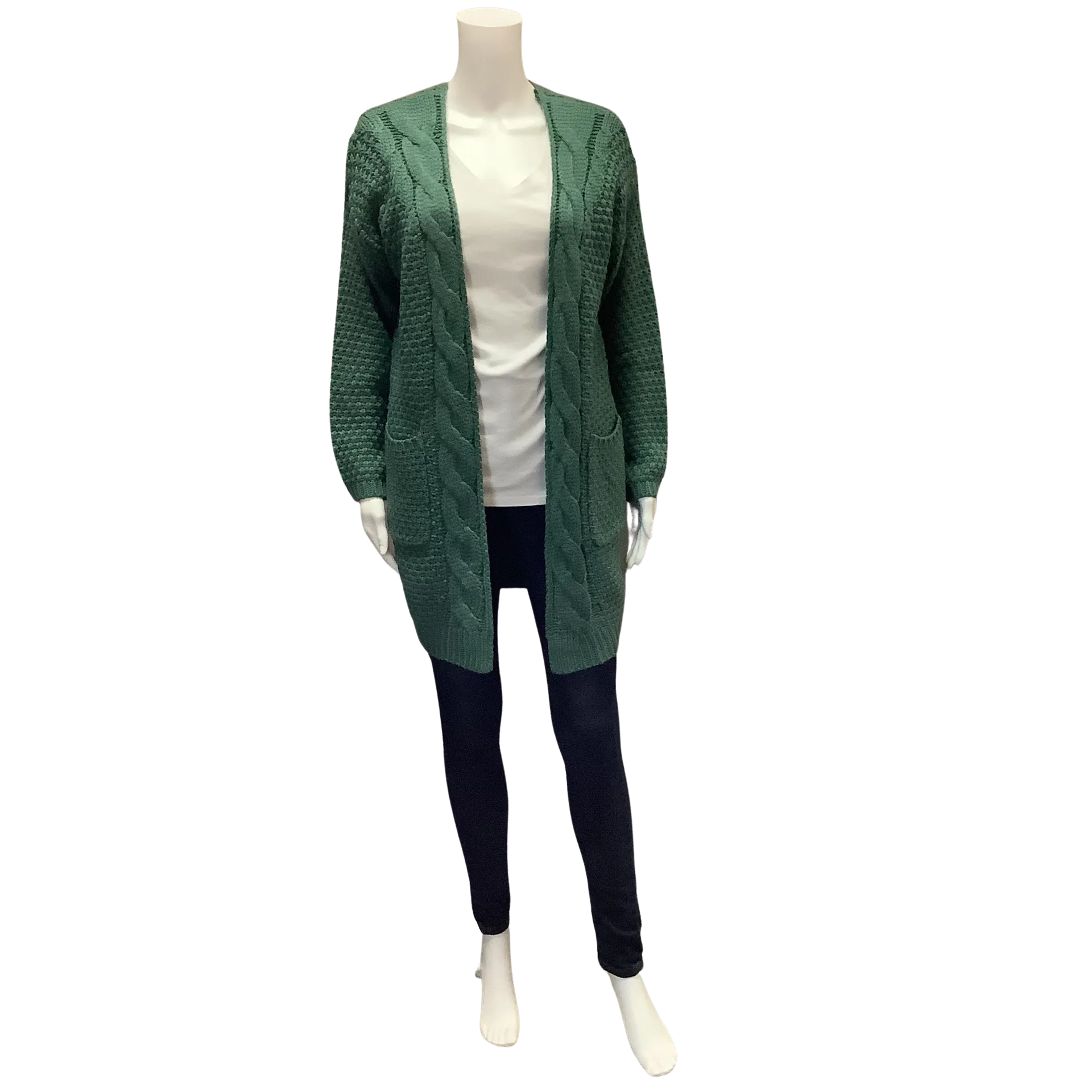 Janice Women's Cardigan Olive W/Tags