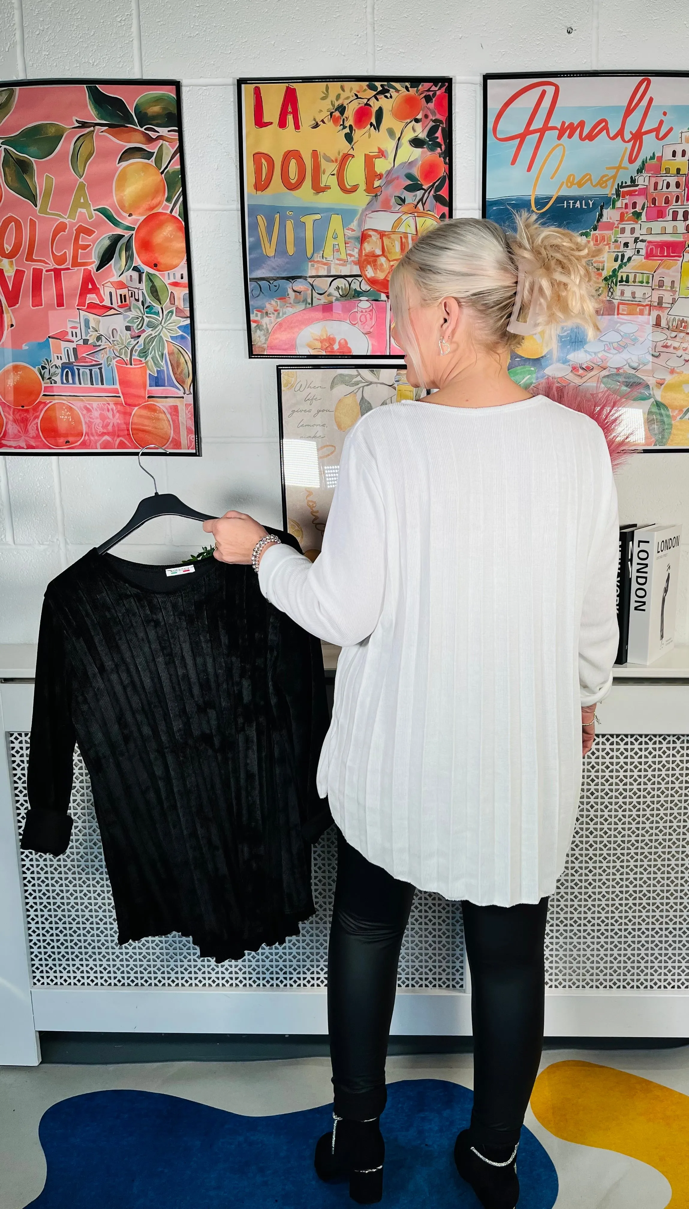 Judie Chenille Pleat Top