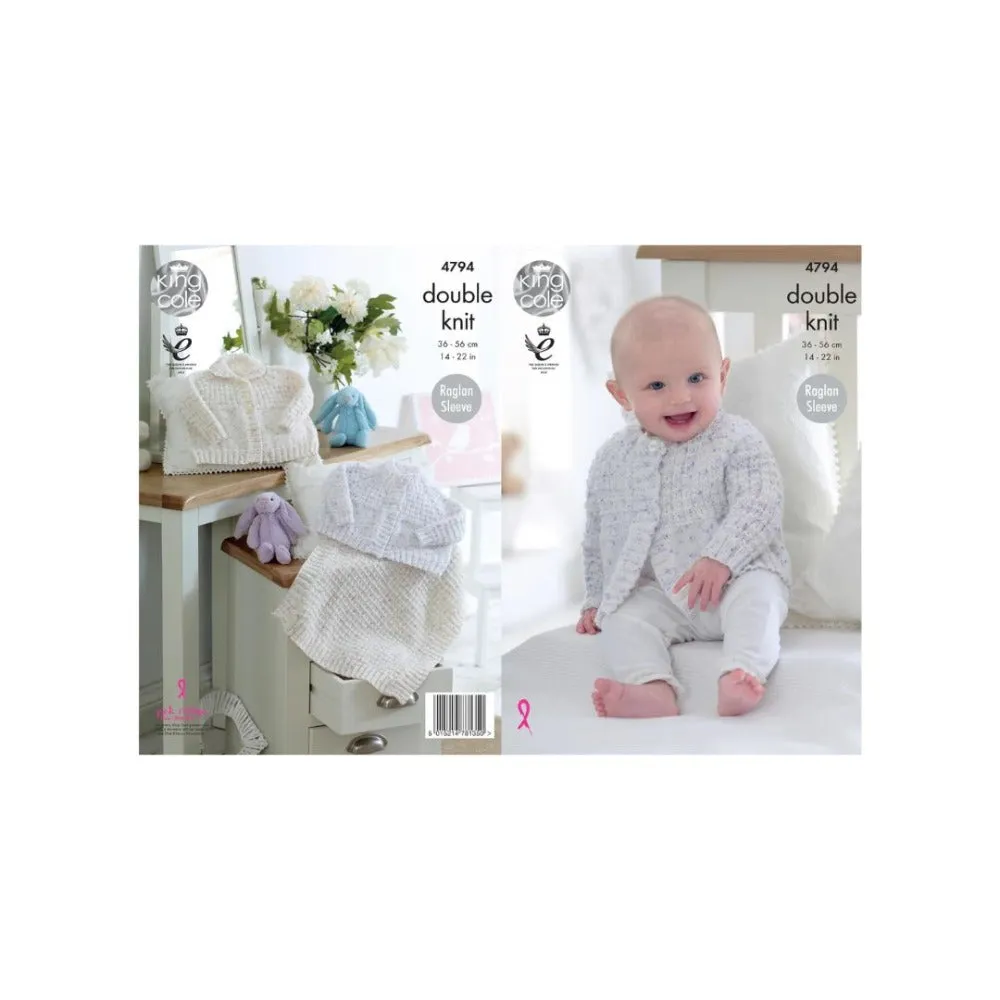 King Cole Baby Smarty DK Knitting Pattern 4794