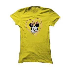 Ladies Short Sleeve cotton T-Shirt Yellow