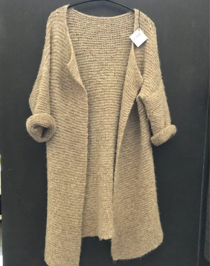 Lang Rille Cardigan Strikkekit