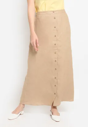 Linen Midi Skirt