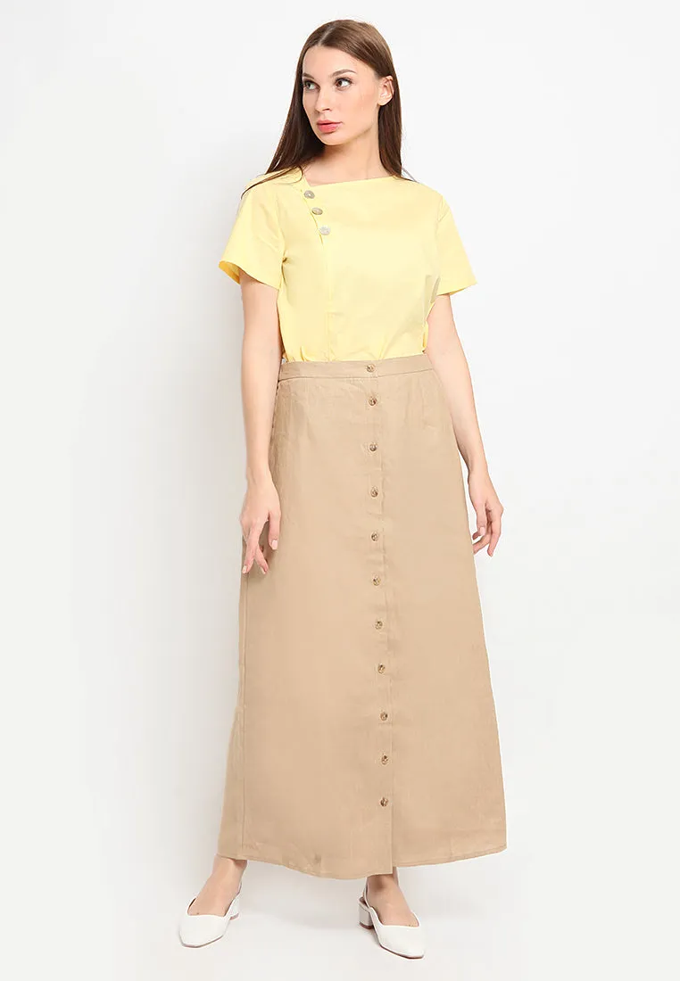 Linen Midi Skirt