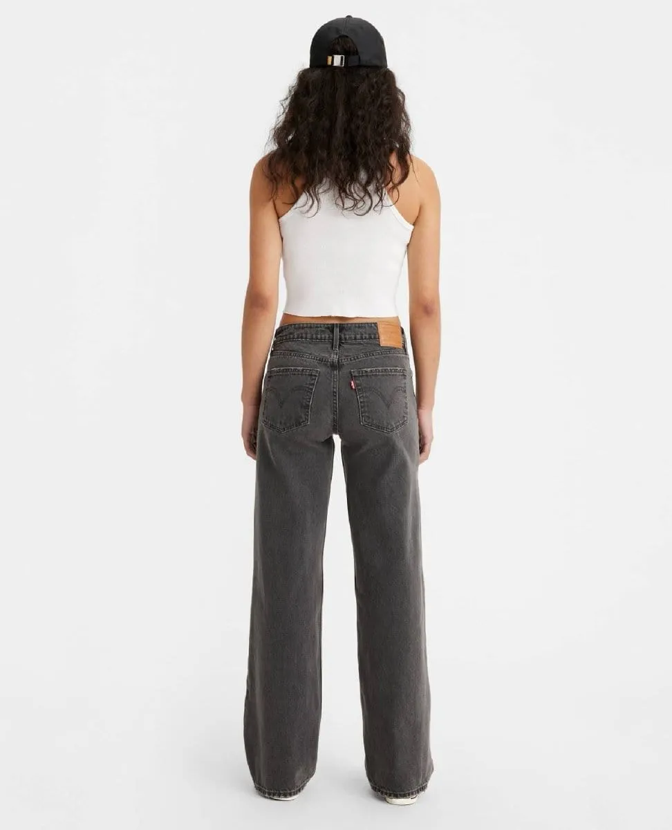 Low Loose Straight Leg Jean Black