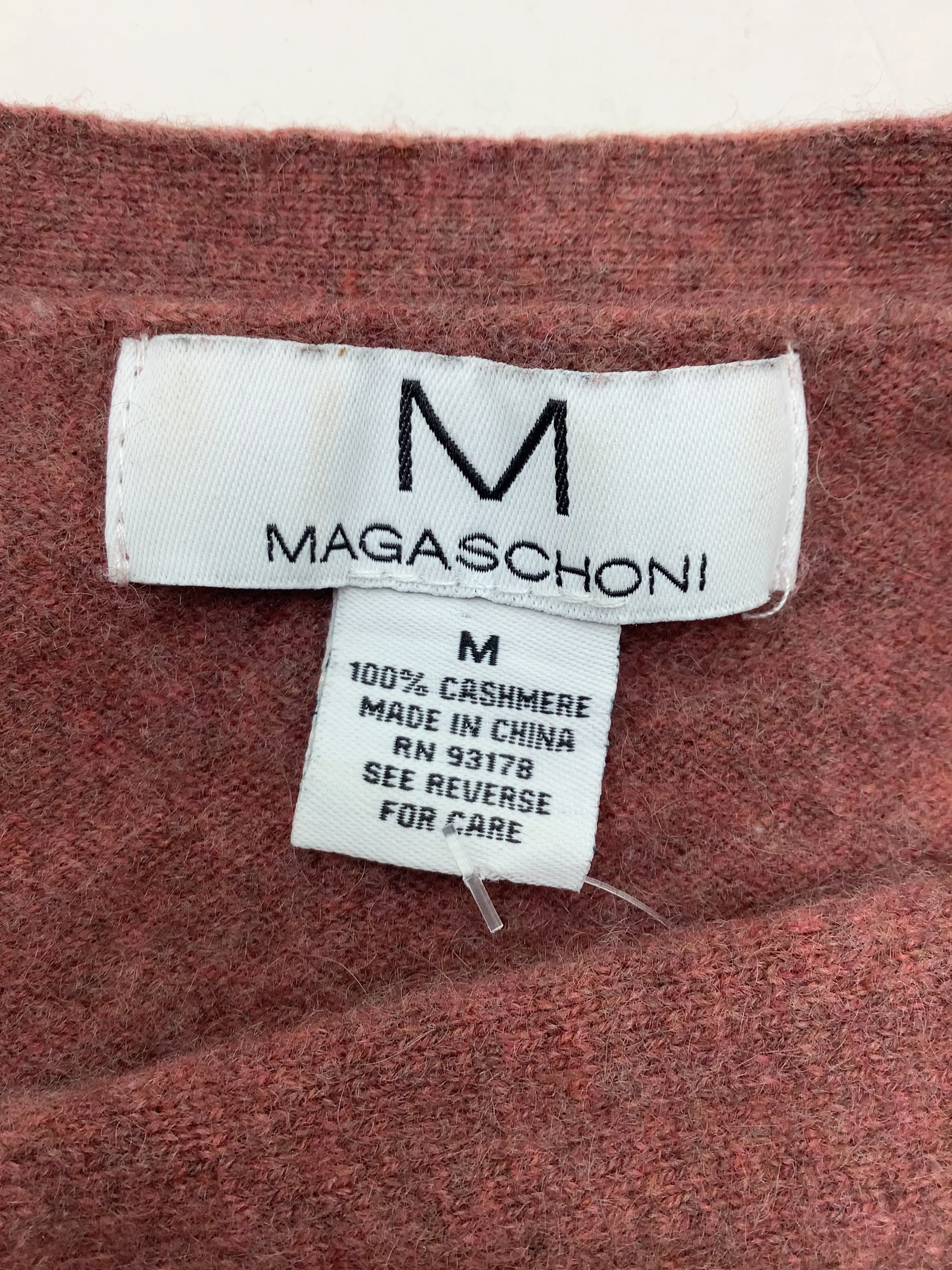 Magaschoni Cardigan Cashmere V Neck Size: M