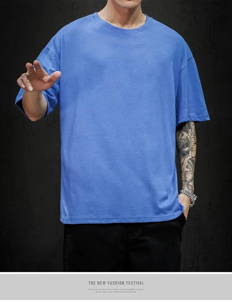 Men's Summer Solid T-Shirt