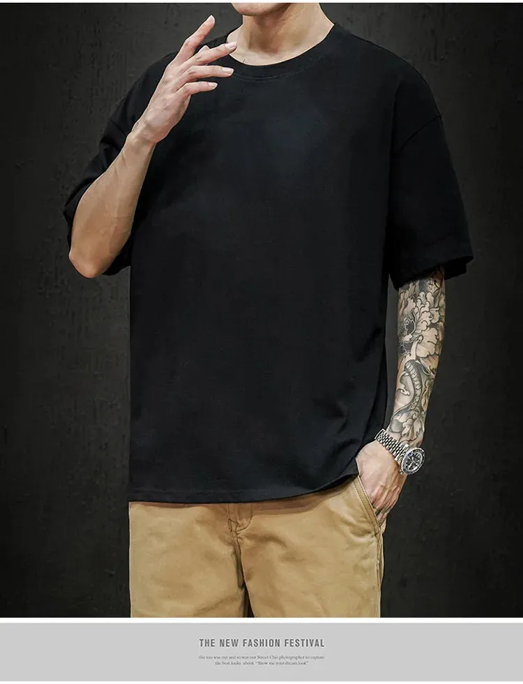 Men's Summer Solid T-Shirt