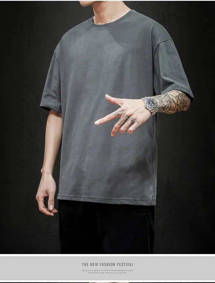 Men's Summer Solid T-Shirt
