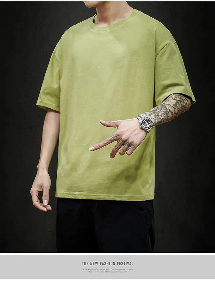 Men's Summer Solid T-Shirt