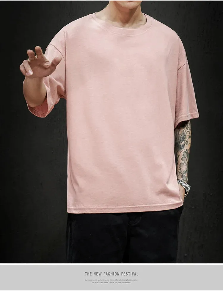 Men's Summer Solid T-Shirt
