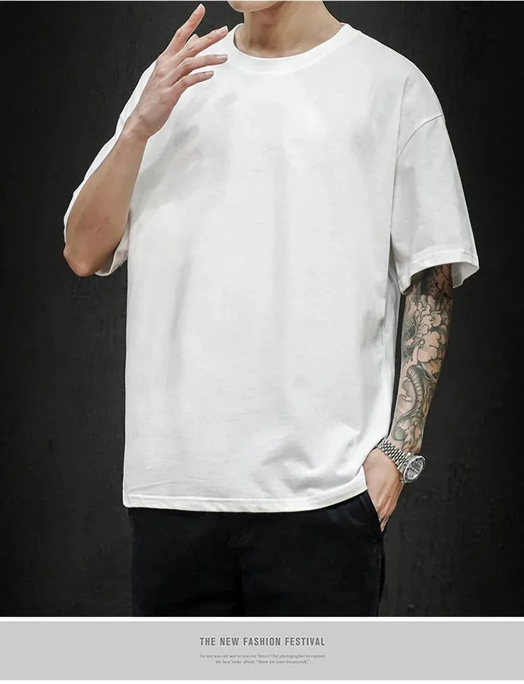 Men's Summer Solid T-Shirt
