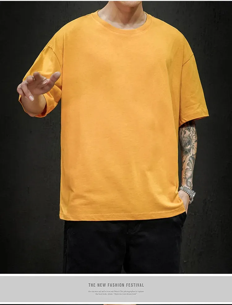 Men's Summer Solid T-Shirt