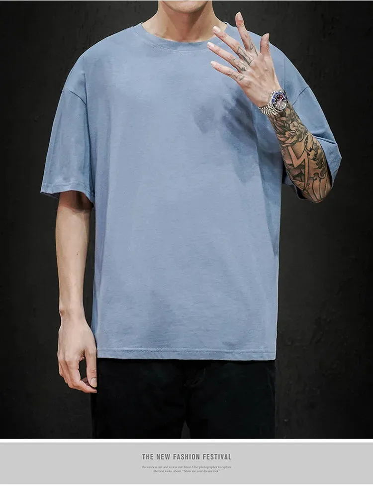 Men's Summer Solid T-Shirt