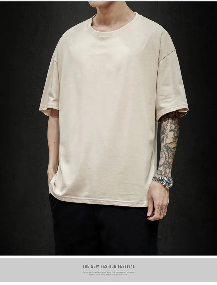 Men's Summer Solid T-Shirt