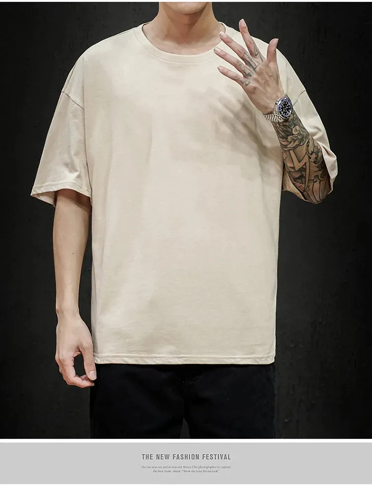 Men's Summer Solid T-Shirt