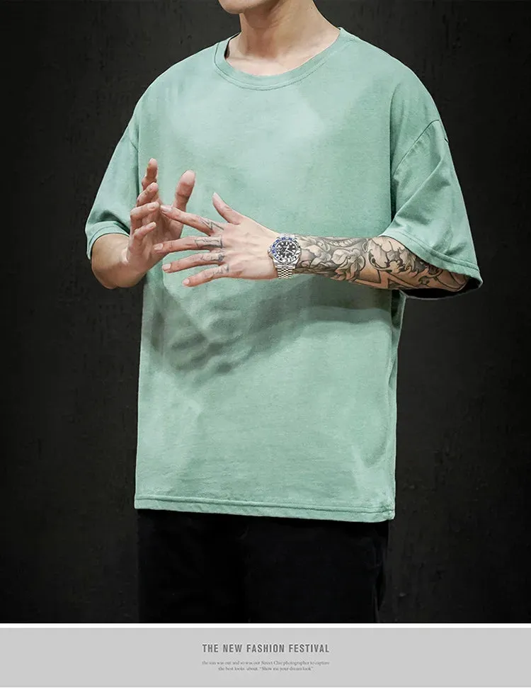 Men's Summer Solid T-Shirt
