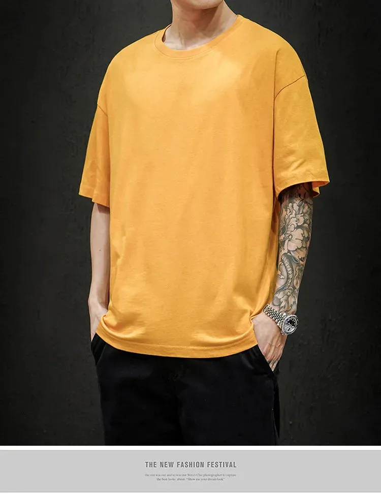 Men's Summer Solid T-Shirt