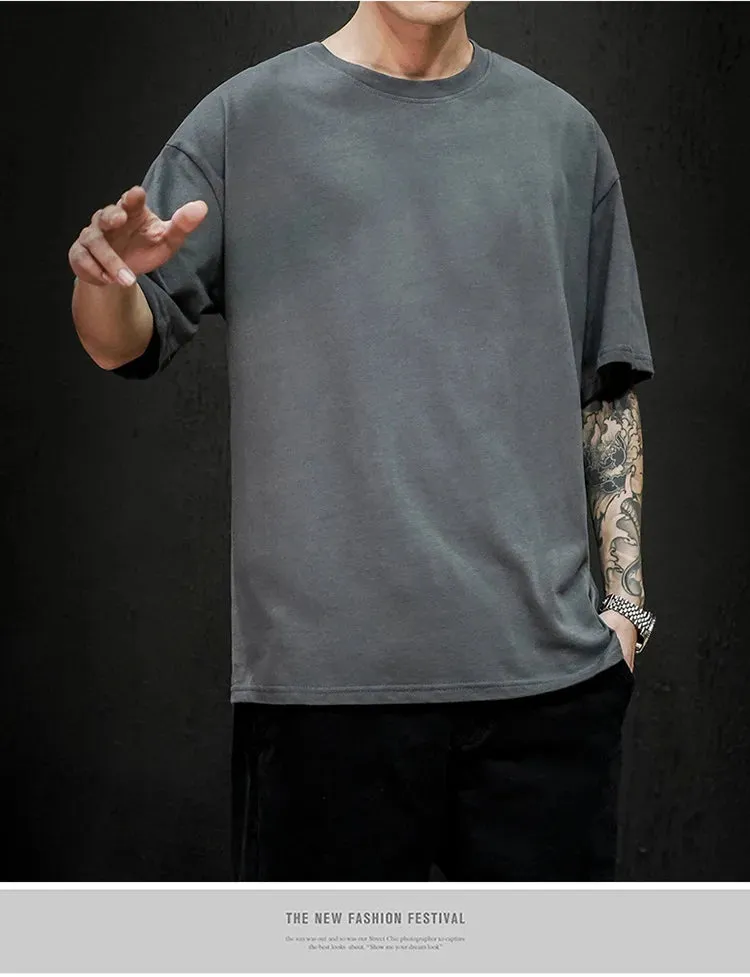 Men's Summer Solid T-Shirt