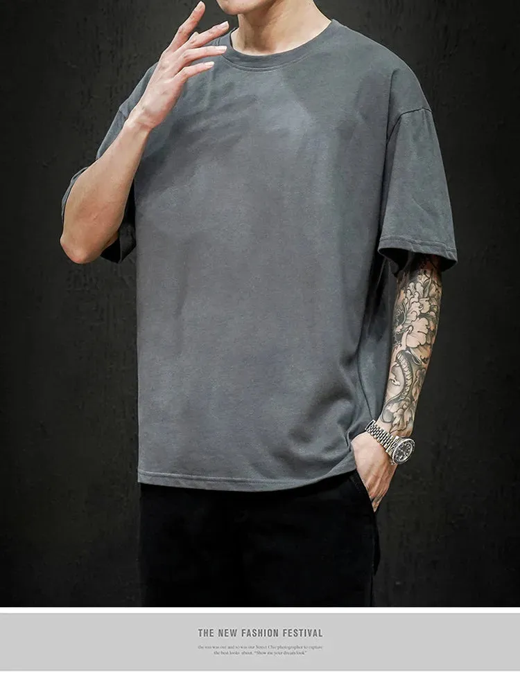 Men's Summer Solid T-Shirt