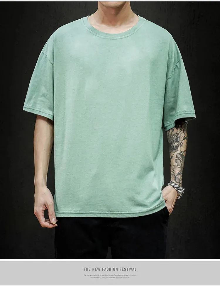 Men's Summer Solid T-Shirt