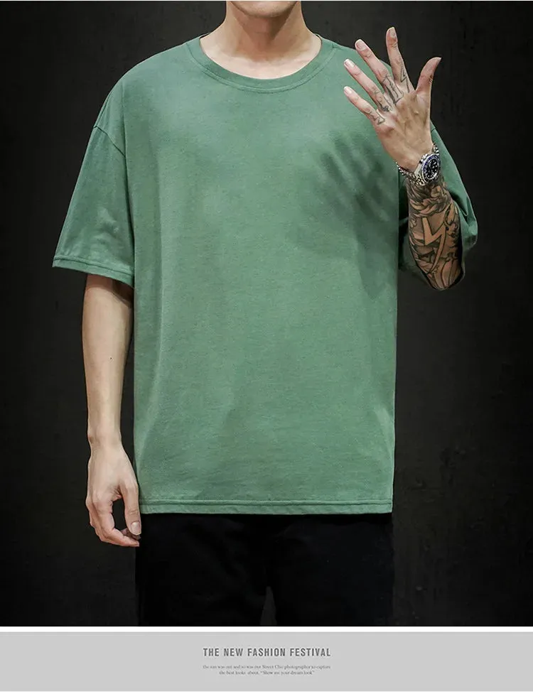 Men's Summer Solid T-Shirt