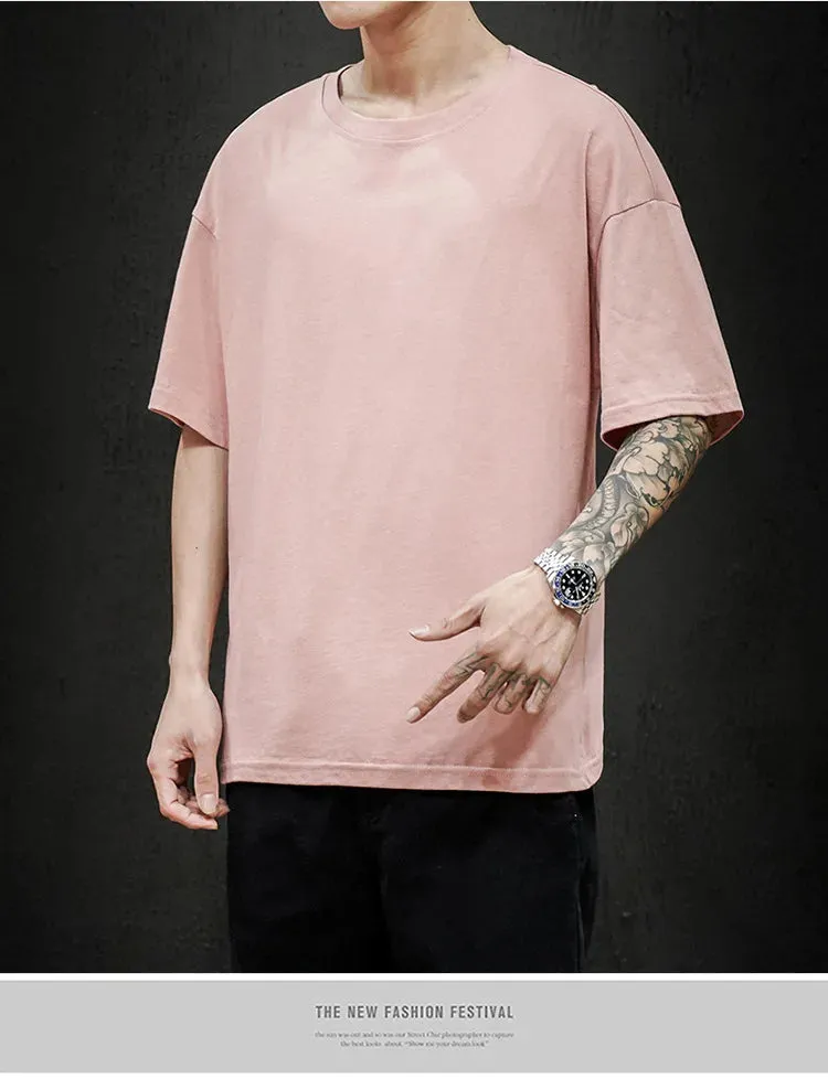 Men's Summer Solid T-Shirt