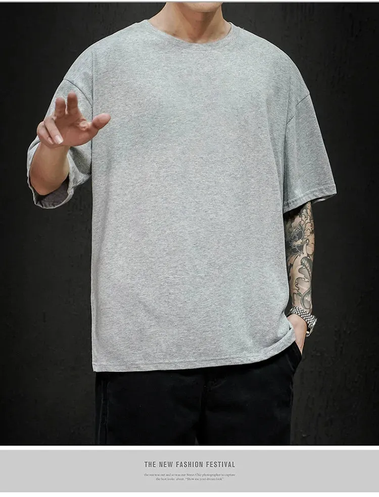 Men's Summer Solid T-Shirt