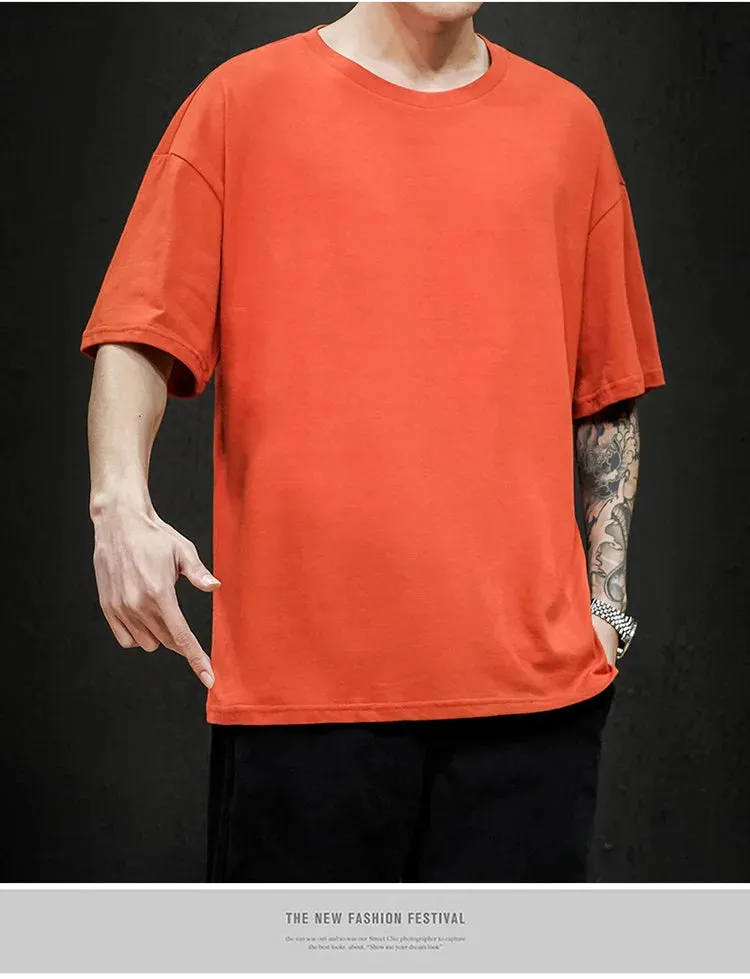 Men's Summer Solid T-Shirt