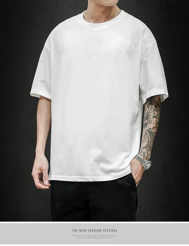 Men's Summer Solid T-Shirt