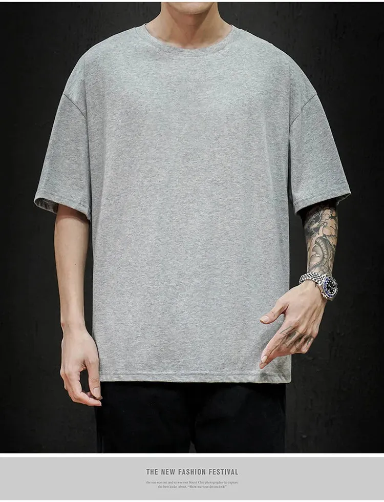 Men's Summer Solid T-Shirt