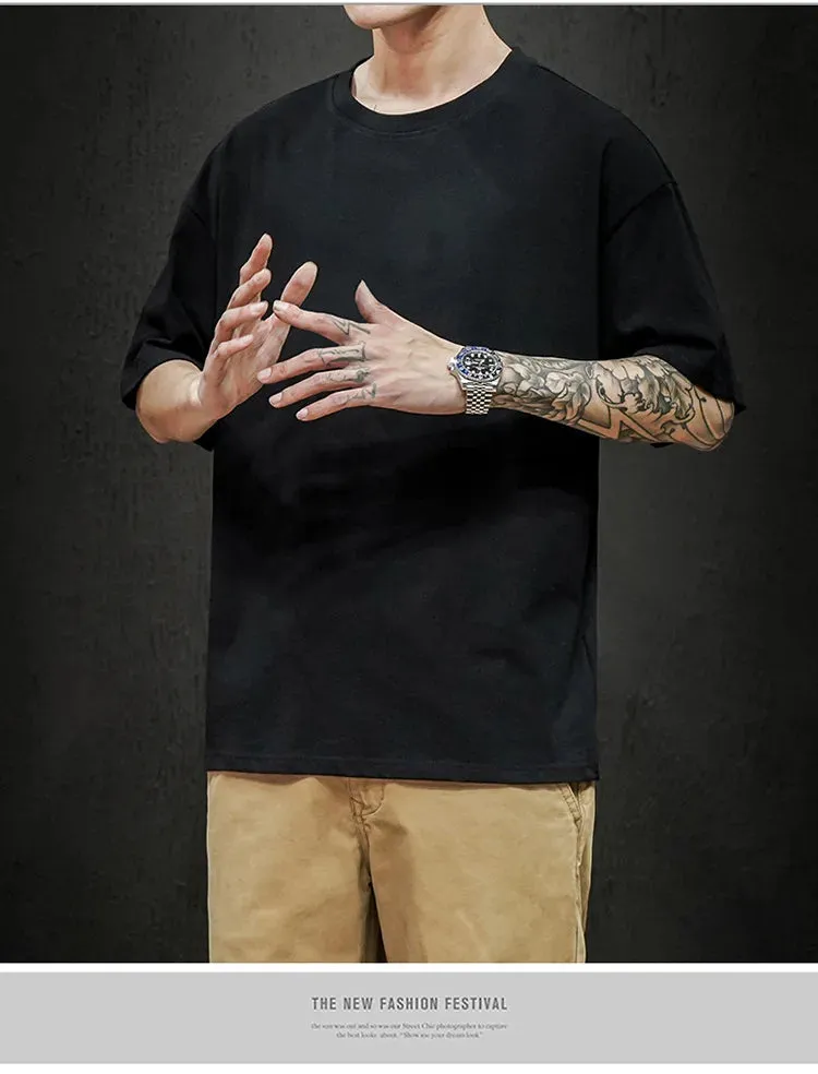 Men's Summer Solid T-Shirt