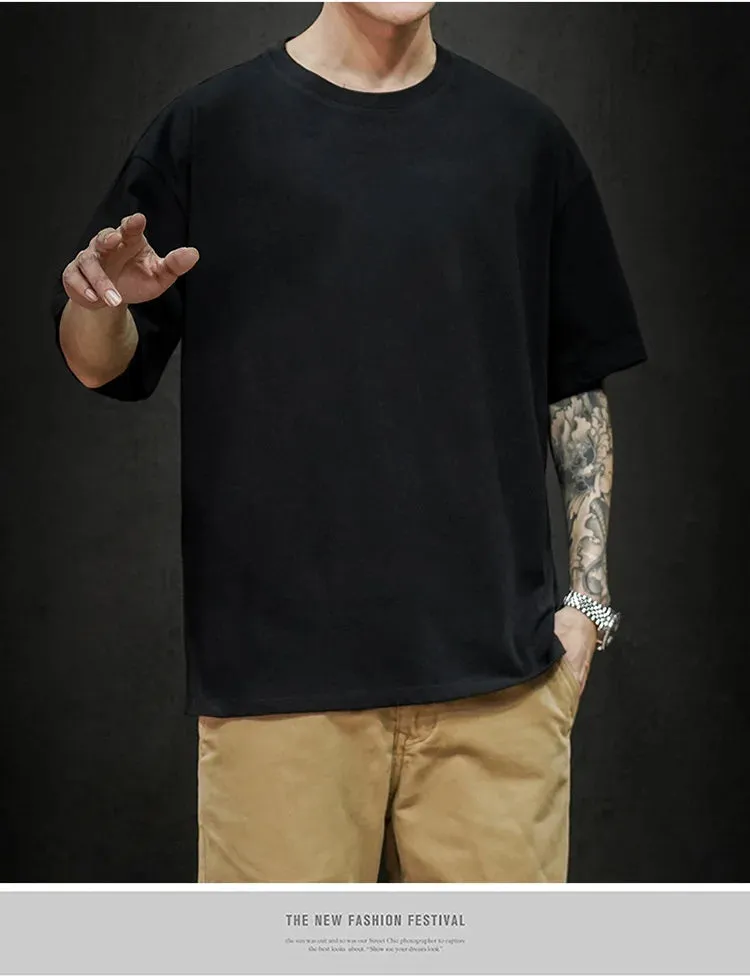 Men's Summer Solid T-Shirt