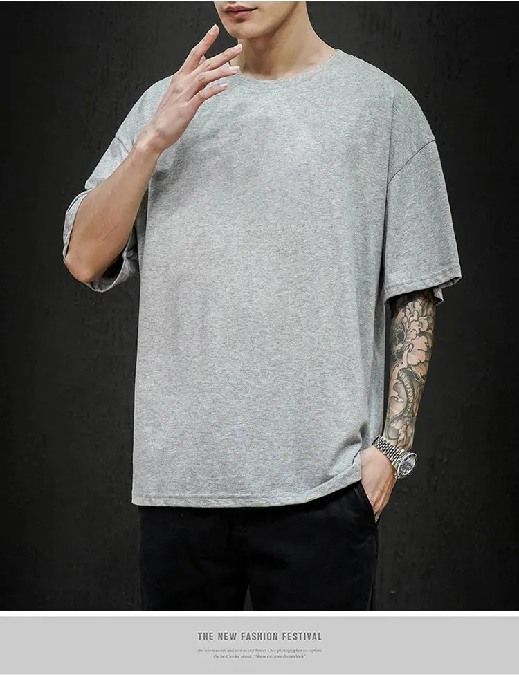 Men's Summer Solid T-Shirt